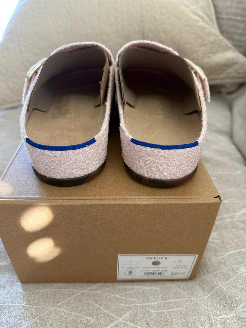 Rothy’s Buckle Clog in Ballerina Boucle Size 7 NWT - Picture 4 of 9